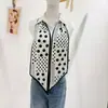 Bufanda Larga de Seda Sintética con Tacto de Alta Gama para Mujer, Bufanda Diagonal de Seda, Bufanda Larga de Rayas, Bufanda Estampada Versátil para Combinar con Abrigos, Estilo Primavera y Otoño