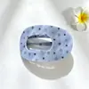 Presilha de Cabelo de Acetato Estampada Coreana com Toque de Luxo, Exclusiva Presilha Oval Vazada, Tamanho Grande, Acessório de Cabelo Pinça Bico de Pato para Parte de Trás da Cabeça Feminino