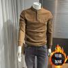 Suéter Europeu Gola Alta Masculino Outono Novo Slim Fit Jaqueta Camisa Base Pulôver Bonito Top Tendência Masculino