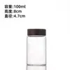 Fábrica de Origen Botella de Vidrio de Gran Diámetro de 47 mm con Tapa de Madera de Acacia, Botella para Exhibición de Cuentas de Pulsera de Madera de Águila, Al por Mayor en Stock