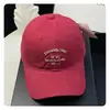 Boné de Baseball Lavado Estilo Coreano com Bordado de Letras, Aba Larga, Emagrecimento Facial, Proteção Solar, Versátil e Casual, para Homens e Mulheres