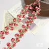 Bordado de Rosa Colorido de 3.5 cm Encaje Soluble en Agua Multicolor Adorno de Flor 3D Accesorios para Ropa