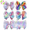 Acessórios de Cabelo Moda Simples Laço Extra Grande Transfronteiriço AliExpress JOJO Grampo de Cabelo Bolsa Laço Arco-Íris com Diamante