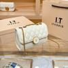 Comércio exterior lichia couro diamante grânulo cadeia bolsa mensageiro all-match Chanel estilo moda high-grade cross-border pequena bolsa quadrada