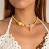 Joyería Transfronteriza Collar de Concha de Estrella de Mar para Mujer Estilo Oceánico Vacaciones en la Playa Cuentas de Arroz Accesorios Estilo Vacaciones
