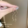 Exquisitos pendientes largos cortos con borlas incrustados de perlas y diamantes para mujer diseño de nicho de lujo ligero pendientes de lazo amor