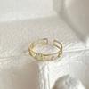 Anillos Apilables de Corazón Estilo Dulce y Fresco para Mujer, Modernos y Únicos, Adecuados para el Uso Diario, Anillos Abiertos Geométricos Florales, Anillos para el Dedo Índice
