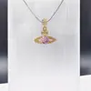 Acessórios DIY de Cristal Colorido Durável Preenchido com Ouro 14K Série Imperatriz Saturno Huazi Pingente Espaçador de Contas Pulseira Colar