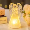 Transfronteiriço Novo LED Luminoso Anjinho Acrílico Cristal Anjo Enfeites Decoração de Natal Anjo Luz Noturna