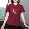 Nueva Camiseta Casual Versátil de Verano 2026 Talla Grande Juvenil de Manga Corta para Mujer, Estilo Coreano Holgada Adelgazante Top de Moda