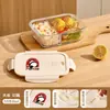 Xilekou Caixa de Almoço de Vidro Aquecível no Micro-ondas Caixa Bento para Trabalhadores de Escritório, Recipiente Selado de Grau Alimentício para Conservação de Frescor