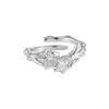 Anillo de plata de ley S925 con incrustaciones de circonita, nuevo diseño de nicho personalizado, ligero, de lujo, de alta sensación, para mujer.
