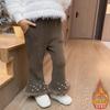 Pantalones para Niña Otoño e Invierno 2025 Nuevos Pantalones de Bebé para Niña Pequeña Estilosos con Forro Polar de Invierno