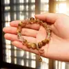 Pulsera de Cristal de Citrino Amarillo Natural para Mujer, Cuentas Redondas, Venta al por Mayor, Amuleto de Gato de la Suerte