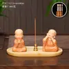 Quemador de Incienso Zen Monje Hui Neng Decoración para el Hogar, Portainciensos para Sala de Té y Mesa de Té, Quemador de Incienso de Sándalo y Madera de Agar, Quemador de Incienso Repelente de Mosquitos