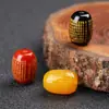 Cuentas de Ágata Natural Rojas, Amarillas y Negras en Forma de Corazón, Cuentas Redondas, Cuentas Espaciadoras, Cuentas Sueltas, Cadena para Pulsera, Accesorios de Cuentas Budistas, DIY Bodhi Lujo Ligero