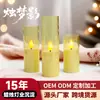 Comercio Exterior Transfronterizo Luces Electrónicas de Velas LED Set de 3 Piezas Plástico ABS Pila de Botón Velas de Té para Navidad Halloween