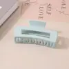 Pinza para el Cabello Mate Transfronteriza Tipo Pinza de Tiburón con Acabado de Alta Gama, Pinza de Garra Rectangular Simple de 13 cm, Tamaño Grande para Cabello Grueso, Accesorio para el Cabello para Mujer