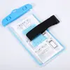 Bolsa impermeable fluorescente luminosa para teléfono transfronteriza, compatible con pantalla táctil, especialmente diseñada para nadar, bolsa impermeable sellada para teléfono