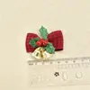 Acessórios diy do laço do Natal mini linho sino da árvore de Natal pendente decoração da caixa de presente