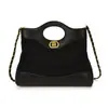 Bolso transfronterizo Yozhi estilo pequeño Chanel, nueva colección 2026, bolso de hombro patchwork de gamuza, exquisito bolso cruzado tipo sobre con cadena