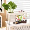 Acuario Redondo, Engrosado, de Una Pieza, Altamente Transparente, Anticaída, Duradero, Imitación Cristal para Sala de Estar, Tortuga, Acuario Ecológico