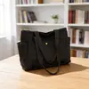 Bolso de lona para mujer, gran capacidad, sencillo, combinable, nuevo, 2024, bolso de mano, bolso de compras, bolso de hombro