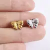 Colgante con Forma de Lazo Estilo Ins Transfronterizo Acero Inoxidable 304 Galvanoplastia al Vacío Accesorios para Collares DIY En Stock