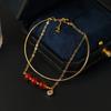 [Corazón Sui] Pulsera de cristal natural para mujer, pulsera de cristal de ágata roja del sur, diseño de nicho, pulsera de la suerte Benmingnian