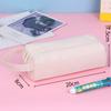 Estojo de Lápis Grande Capacidade Portátil de Tecido Oxford Zíper Duplo Simples Bolsa de Material Escolar para Aluno do Ensino Fundamental Papelaria de Alto Valor