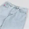 Jeans para chico grande Y2K de comercio electrónico transfronterizo pantalones bordado de dibujos animados hip-hop jeans holgados marea masculina
