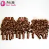 Xuchang Perucas Mianmar Trama de Cabelo Humano Liso Marrom Cabelo Remy Fechamento Cacheado Birmanês