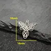 5 Piezas/Bolsa Colgantes Transfronterizos Acero Inoxidable Pulido Brillante Colgantes de Ángel Huecos Accesorios para Joyería DIY Listos para la Venta
