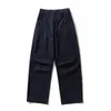 Pantalones de leñador retro americanos Rumeng para hombre, corte holgado, jeans rectos para primavera y otoño, ropa de trabajo moderna, pantalones casuales con bolsillos para exteriores