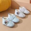 Sapatos de bebê transfronteiriços femininos de inverno sola macia 0-12 meses sem cair dos pés sapatos de algodão sapatos frontais masculinos para bebês e crianças pequenas 3 solas macias