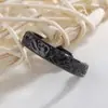 Anillo de textura negra para hombre y mujer, moderno, simple, irregular, liso, anillo abierto, estilo viento frío, anillo de dedo índice de alta calidad