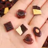 Juguetes Mini de Comida Yqt Resina DIY Papas Fritas Pan Chocolate Accesorios de Moda Juguetes de Peluche Accesorios para Ropa de Muñecas