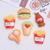 Hamburguesa Papas Fritas Comida Juego Dibujos Animados Hecho a Mano DIY Pegamento de Crema Resina Accesorios Pequeños Zapatos de Cueva Creativos Hebilla Material para Joyería