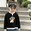Camiseta Elegante de Manga Larga para Niñas, Nuevo Estilo Primavera/Otoño, para Niños Medianos y Mayores, Tejido Waffle Falso Dos Piezas Casual Versátil Cuello Redondo Capa Base
