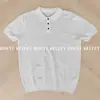 Camisa Polo de Malha Vazada Ice Silk Cor Verde Pinho Manga Curta Estilo Old Money Gola Lapela Camiseta Dropshipping Transfronteiriço Atacado de Fábrica