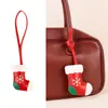 Em Estoque Pingentes Personalizados de Bolsa de Natal PU Enfeites Decorativos de Festival Acessórios de Moda Chaveiros de Carro para Presentes