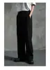 Pantalones Casuales de Moda para Hombre al por Mayor Transfronterizos, Resistentes a las Arrugas, No Requieren Planchado, Costura de Tres Agujas, Pantalones de Traje Negros de Pierna Recta y Pierna Ancha