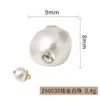 Botões Mini Rabanete Branco Brilhante Exquisitos Cravejados de Diamante com Base Dourada de Alto Padrão, Acessórios para Vestuário Disponíveis em Estoque para Atacado