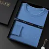 Suéter Masculino de Cashmere 2026 Gola Redonda Outono/Inverno Novo Estilo Cor Sólida Malha Amiga da Pele Para Jovens e Meia-Idade Camada Base Suéter Fino