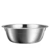 Plato redondo grueso para frutas de grado alimenticio, plato para el hogar, plato redondo de acero inoxidable, plato de acero inoxidable, plato de cena, plato hondo