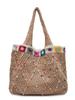 Bolso de Punto de Moda Transfronterizo para Mujer 2025 Nuevo Bolso de Mano Tejido Moda Bolso Tote de Gran Capacidad Bolso de Playa para Vacaciones