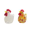 Artesanías de Esmalte de Colores Loro Lindo Gallo Pequeño Gallina Pequeña Dibujos Animados Adornos de Cristal Sala de Estar Hogar Decoración Suave Péndulo