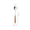 Mango de Madera Acero Inoxidable Cuchillo y Tenedor Western para Bistec Vajilla Japonesa Palillos Cuchara de Café Tenedor de Frutas Cuchara de Mango Largo Venta al por Mayor