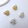 Hebilla Magnética de Mariposa Chapada en Oro con Circonita Hebilla de Acabado para Pulsera Collar Hecho a Mano DIY Accesorios de Eslabón de Joyería
