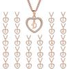 Collar con colgante de 26 letras de amor estilo europeo y americano para mujer, estilo retro, con forma de corazón de diamante y letras en inglés, cadena de clavícula.